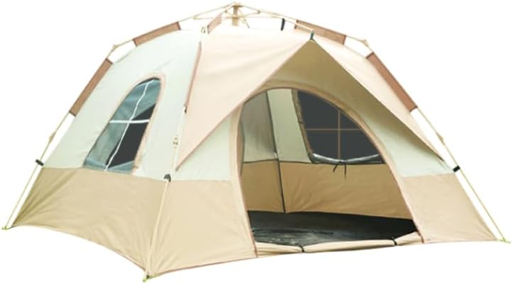 4 Person Camping Tent with Double Doors and Double Windows, Fully Automatic Quick-Open Tent, Waterproof UV Protection Tent, Breathable and Wind-Resistant Family Tent 4 Person Camping Tent with Double Doors and Double Windows, Fully Automatic Quick-Open Tent, Waterproof UV Protection Tent, Breathable and Wind-Resistant Family Tent