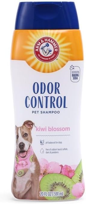 Arm & Hammer Deodorizing Dog Shampoo for Smelly Dogs & Puppies with Baking Soda – Tearless, Moisturizing Dog Shampoo for Sensitive Skin – Dog Odor Shampoo – Kiwi Blossom Scent, 20 Fl Oz Arm & Hammer Deodorizing Dog Shampoo for Smelly Dogs & Puppies with Baking Soda – Tearless, Moisturizing Dog Shampoo for Sensitive Skin – Dog Odor Shampoo – Kiwi Blossom Scent, 20 Fl Oz