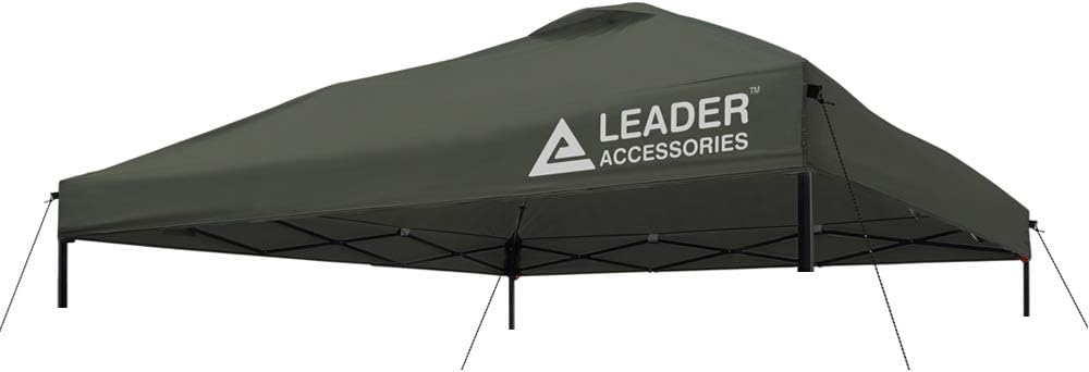 Leader Accessories Replacement Canopy Top Cover for 10’ X 10’ Straight Leg Pop Up Canopy Tent, Canopy Top Cover Only-Grey Leader Accessories Replacement Canopy Top Cover for 10’ X 10’ Straight Leg Pop Up Canopy Tent, Canopy Top Cover Only-Grey