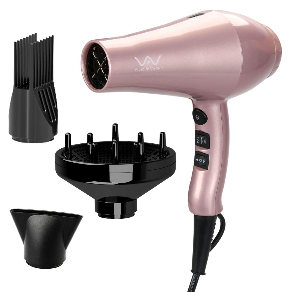 VAV Far Infrared Hair Dryer Professional 1875W Blow Dryer Negative Ions Hair Dryers with Diffuser, Concentrator, Comb VAV Far Infrared Hair Dryer Professional 1875W Blow Dryer Negative Ions Hair Dryers with Diffuser, Concentrator, Comb