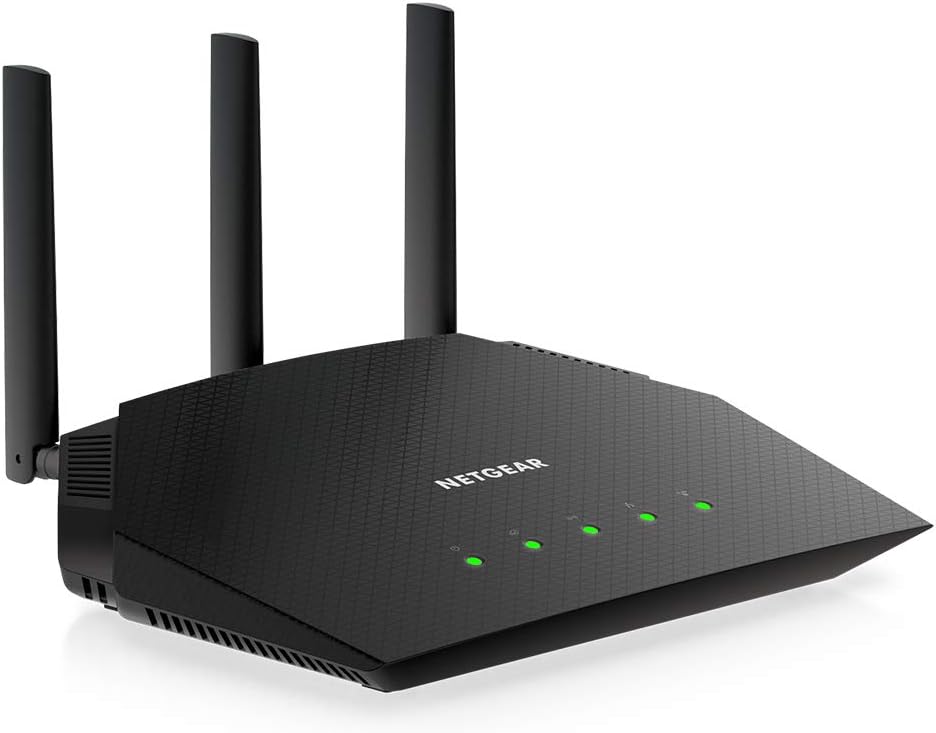 NETGEAR 4-Stream WiFi 6 Router (R6700AX) โ AX1800 Wireless Speed (Up to 1.8 Gbps) | Coverage up to 1,500 sq. ft., 20 devices NETGEAR 4-Stream WiFi 6 Router (R6700AX) โ AX1800 Wireless Speed (Up to 1.8 Gbps) | Coverage up to 1,500 sq. ft., 20 devices