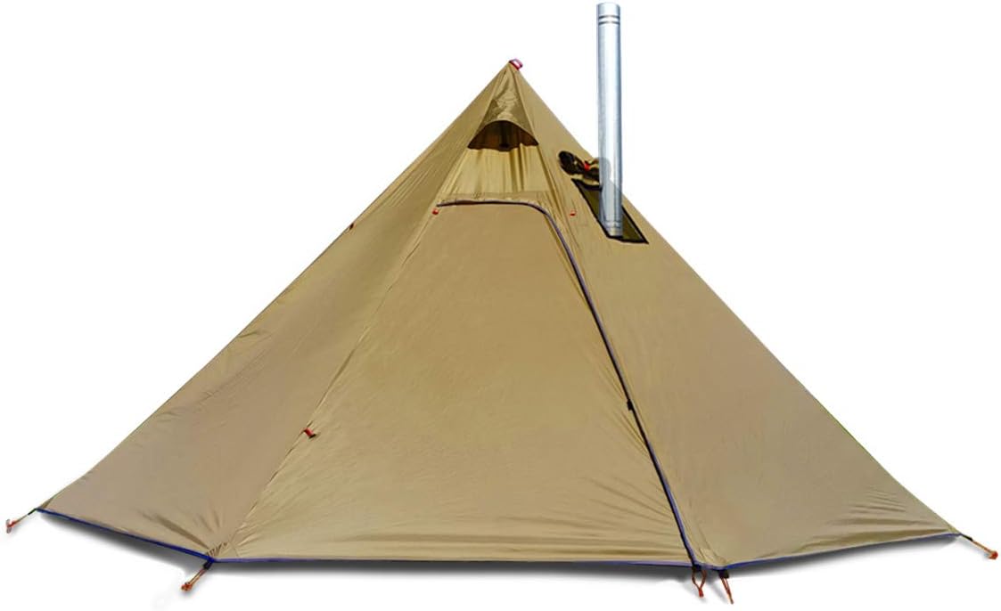 4 Persons 5lb Lightweight Tipi Hot Tents with Stove Jack, 7’3″ Standing Room, Teepee Tent for Hunting Family Team Backpacking Camping Hiking 4 Persons 5lb Lightweight Tipi Hot Tents with Stove Jack, 7’3″ Standing Room, Teepee Tent for Hunting Family Team Backpacking Camping Hiking