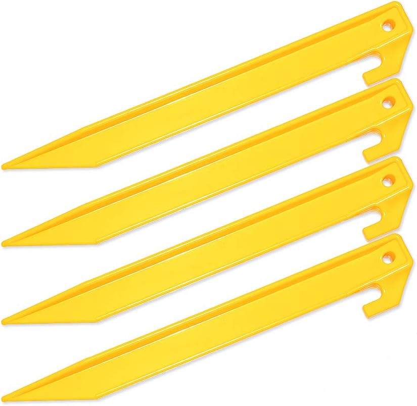 30 Pack Plastic Tent Stakes – 9 Inch Heavy Duty Beach Tent Pegs Canopy Stakes – Essential Gear for Camping, Backpacking, Gardening and More 30 Pack Plastic Tent Stakes – 9 Inch Heavy Duty Beach Tent Pegs Canopy Stakes – Essential Gear for Camping, Backpacking, Gardening and More