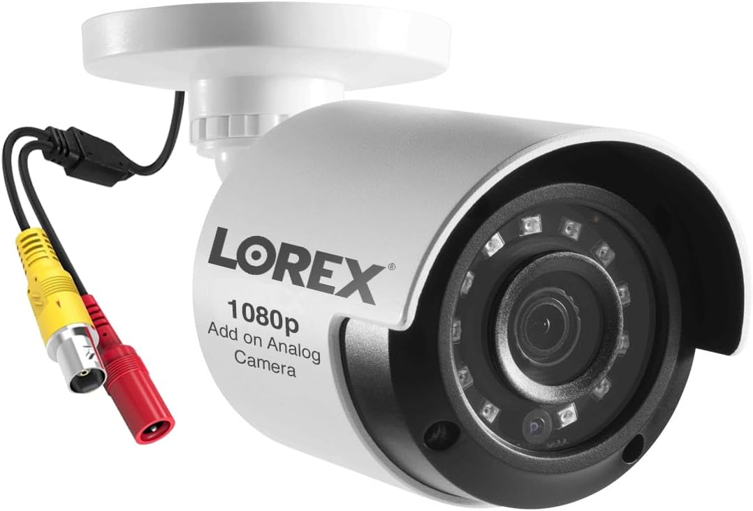 Lorex LBV2531 Indoor/Outdoor 1080p HD Analog Security Bullet Camera, 3.6mm, F1.6 Fixed, 130ft IR Night Vision, IP66, White (Renewed) Lorex LBV2531 Indoor/Outdoor 1080p HD Analog Security Bullet Camera, 3.6mm, F1.6 Fixed, 130ft IR Night Vision, IP66, White (Renewed)