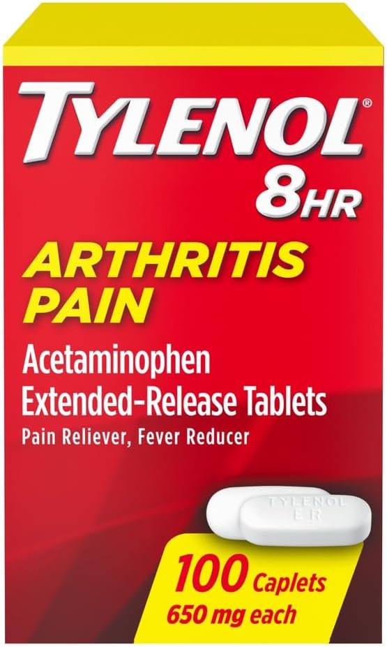 Tylenol 8 Hour Arthritis Pain Tablets with Acetaminophen for Joint Pain, 100 ct Tylenol 8 Hour Arthritis Pain Tablets with Acetaminophen for Joint Pain, 100 ct