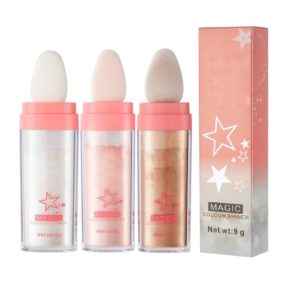 3 Color Glitter Powder Highlighter Makeup,Body Brightens the Natural Three-Dimensional Face Blusher Patting Glitter Powder Highlighter Makeup (01# 02#03#) 3 Color Glitter Powder Highlighter Makeup,Body Brightens the Natural Three-Dimensional Face Blusher Patting Glitter Powder Highlighter Makeup (01# 02#03#)