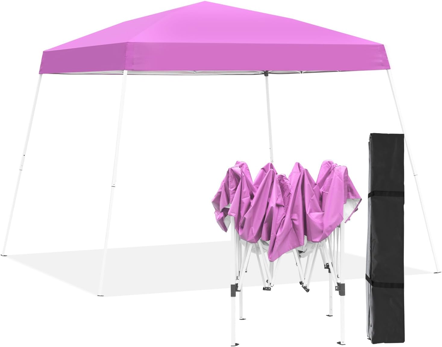 Outdoor 10×10 Ft Pop Up Canopy Tent, GDY Portable Instant Folding Shelter Gazebos, Waterproof Canopies with Carrying Bag (Pink) Outdoor 10×10 Ft Pop Up Canopy Tent, GDY Portable Instant Folding Shelter Gazebos, Waterproof Canopies with Carrying Bag (Pink)