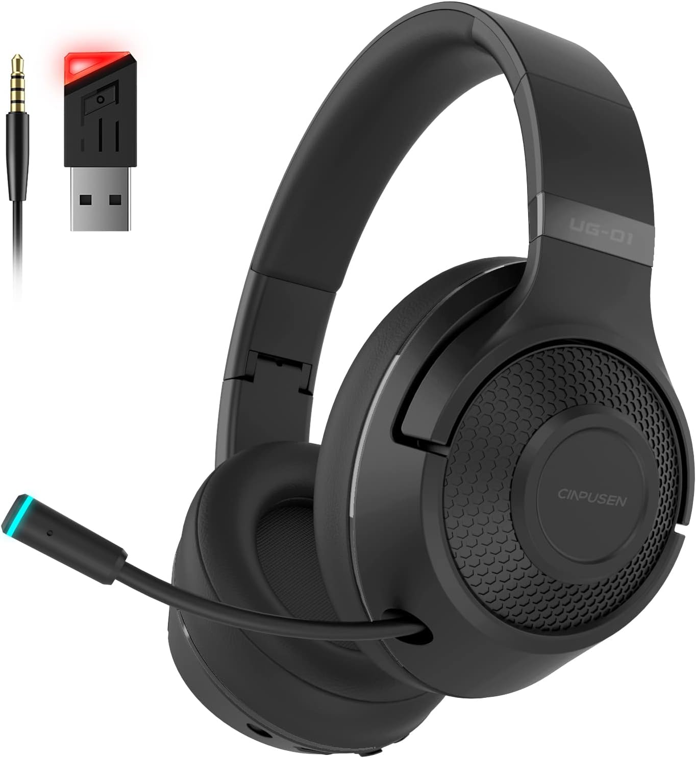 2.4Ghz Wireless Gaming Headset for PC, PS5, PS4, MacBook, with Microphone, Over-Ear Bluetooth Gaming Headphones for Cell Phone, Soft Earmuff – 40 Hours Playtime, Only Wired Mode for Xbox Series 2.4Ghz Wireless Gaming Headset for PC, PS5, PS4, MacBook, with Microphone, Over-Ear Bluetooth Gaming Headphones for Cell Phone, Soft Earmuff – 40 Hours Playtime, Only Wired Mode for Xbox Series