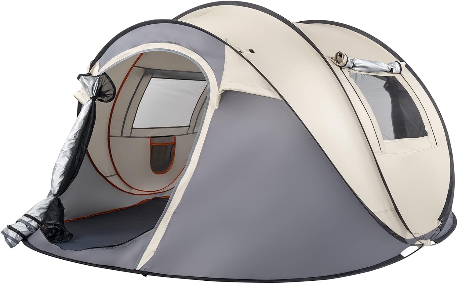 4 Person Easy Pop Up Tent for Camping,Waterproof Automatic Setup 2 Doors-Instant Family Tents with Vestibule & Porch, Large Size Family Tent Automatic Setup for Camping Hiking & Traveling 4 Person Easy Pop Up Tent for Camping,Waterproof Automatic Setup 2 Doors-Instant Family Tents with Vestibule & Porch, Large Size Family Tent Automatic Setup for Camping Hiking & Traveling