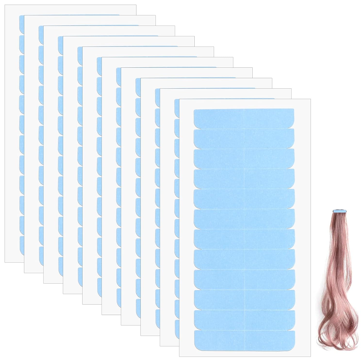 120pcs Adhesive Replacement Tape for Hair,Hair Extension Tape,Extensions Invisible Waterproof Double Sided Hair Tape,Tape in Human Hair Extensions Wig Tape Beauty Tools(Blue) 120pcs Adhesive Replacement Tape for Hair,Hair Extension Tape,Extensions Invisible Waterproof Double Sided Hair Tape,Tape in Human Hair Extensions Wig Tape Beauty Tools(Blue)