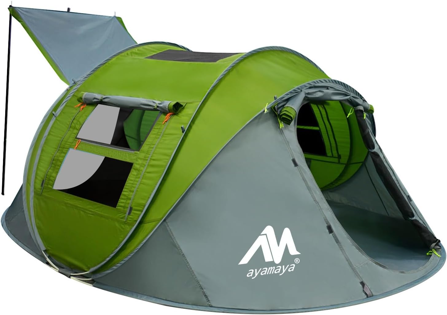 4 Person Pop Up Tents for Camping – AYAMAYA Waterproof Instant Family Tents with Skylight & Removable Rainfly, Upgraded Large Size with 2 Doors -Automatic Easy Setup Beach Tent with Poles 4 Person Pop Up Tents for Camping – AYAMAYA Waterproof Instant Family Tents with Skylight & Removable Rainfly, Upgraded Large Size with 2 Doors -Automatic Easy Setup Beach Tent with Poles