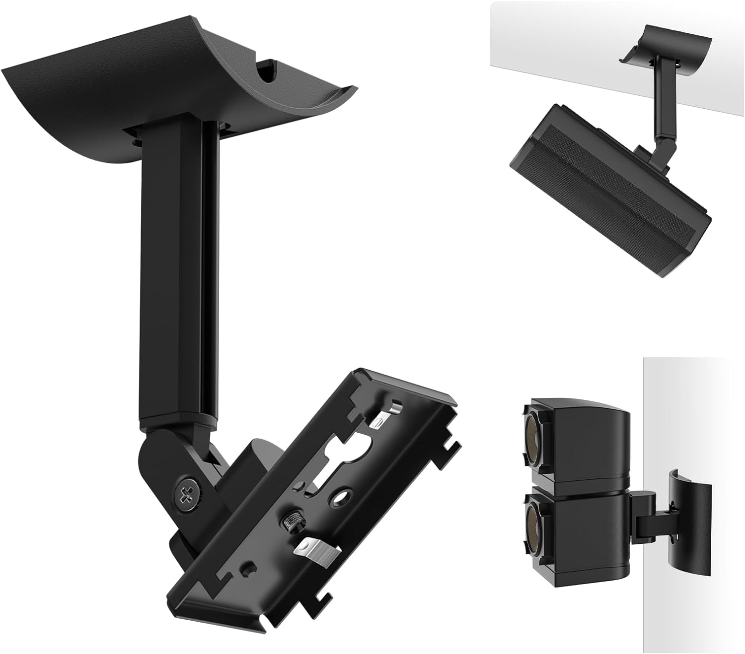 (2 Pack) Adjustable Speaker Wall Mount for Bose Cube Speaker, Ceiling & Wall Mount for Bose UB-20, UB-20 Series II, WB-50 II, Lifestyle Series, Soundtouch Series, Cinemate, Acoustimass Series Black (2 Pack) Adjustable Speaker Wall Mount for Bose Cube Speaker, Ceiling & Wall Mount for Bose UB-20, UB-20 Series II, WB-50 II, Lifestyle Series, Soundtouch Series, Cinemate, Acoustimass Series Black