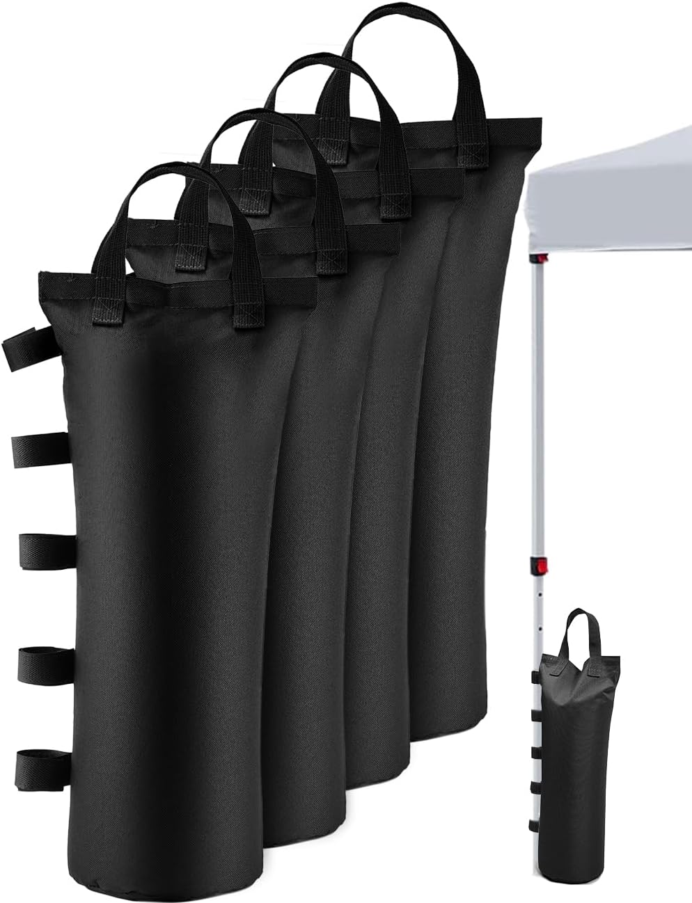 120LBS Extra Large Heavy Duty Canopy Weights Sand Bags for Ez Pop Up Canopy Tent Gazebo Outdoor Instant Sun Shelter Patio Umbrella, Upgraded 5 full-Sized Velcro and 2 Nylon Handles, 4Pack 120LBS Extra Large Heavy Duty Canopy Weights Sand Bags for Ez Pop Up Canopy Tent Gazebo Outdoor Instant Sun Shelter Patio Umbrella, Upgraded 5 full-Sized Velcro and 2 Nylon Handles, 4Pack