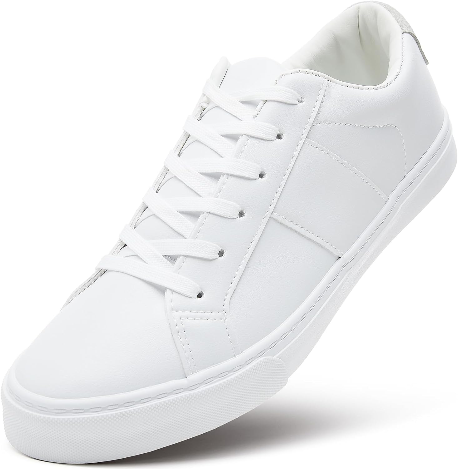ZGR Men’s Synthetic Leather White Sneakers,Low Top White Tennis Shoes,Lace up Casual Shoes ZGR Men’s Synthetic Leather White Sneakers,Low Top White Tennis Shoes,Lace up Casual Shoes