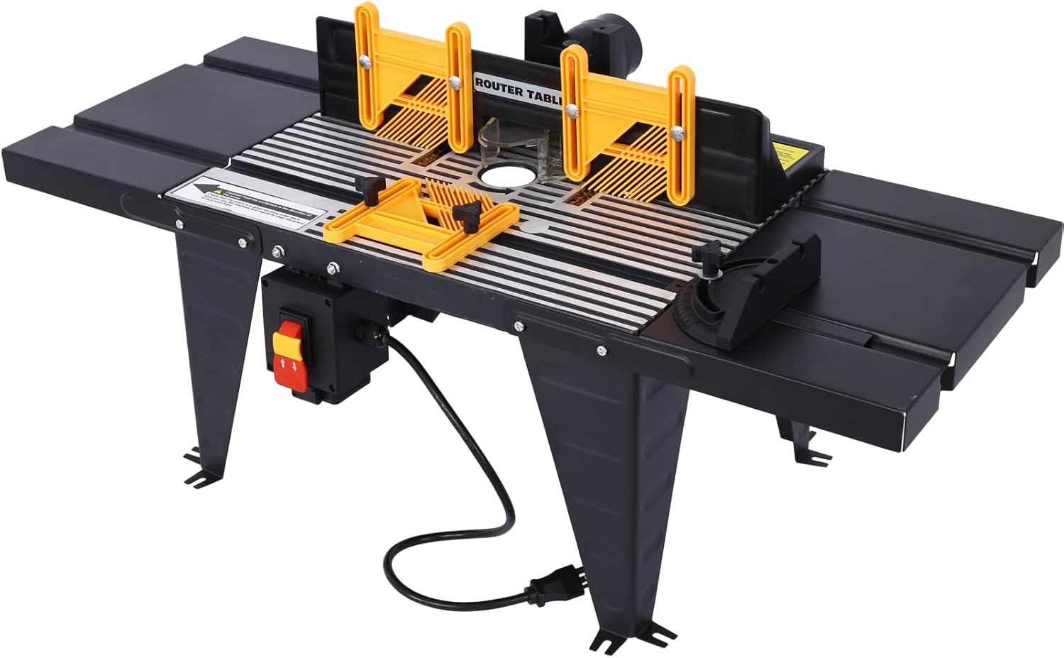 Electric Router Table, Universal Benchtop Router Table Top with Steel Stand & Adjustable Fence, Wood Working Precise Routing Table Craftsman Tool for Woodworking, Black Electric Router Table, Universal Benchtop Router Table Top with Steel Stand & Adjustable Fence, Wood Working Precise Routing Table Craftsman Tool for Woodworking, Black