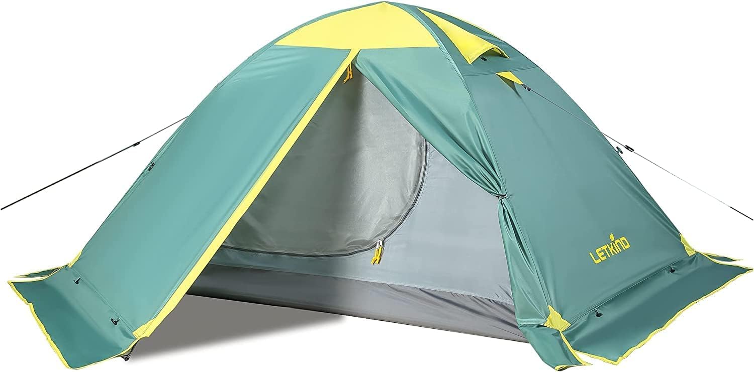 2 Person Tent for Camping 4 Season Waterproof Ultralight Backpacking Tent Double Layer Easy Setup Tent for Winter, Outdoor, Hiking, Backpack Travel 2 Person Tent for Camping 4 Season Waterproof Ultralight Backpacking Tent Double Layer Easy Setup Tent for Winter, Outdoor, Hiking, Backpack Travel