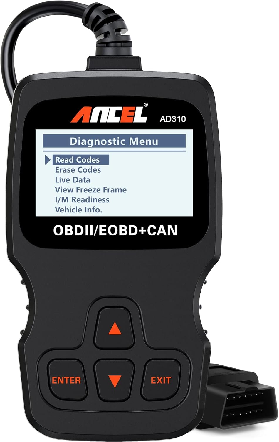 Ancel AD310 Classic Enhanced Universal OBD II Scanner Car Engine Fault Code Reader CAN Diagnostic Scan Tool, Read and Clear Error Codes for 1996 or Newer OBD2 Protocol Vehicle (Black) Ancel AD310 Classic Enhanced Universal OBD II Scanner Car Engine Fault Code Reader CAN Diagnostic Scan Tool, Read and Clear Error Codes for 1996 or Newer OBD2 Protocol Vehicle (Black)
