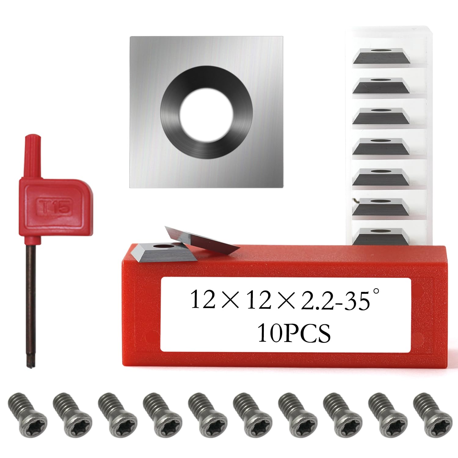 12mm Square Carbide Inserts Cutters Indexable Inserts 4 Edges 12 x 12 x 2.2 mm for Woodworking Spiral Helical Planer Head Wood Planer Bit Trim Router Bit DIY Wood Lathe Turning Tools 10pcs 12mm Square Carbide Inserts Cutters Indexable Inserts 4 Edges 12 x 12 x 2.2 mm for Woodworking Spiral Helical Planer Head Wood Planer Bit Trim Router Bit DIY Wood Lathe Turning Tools 10pcs