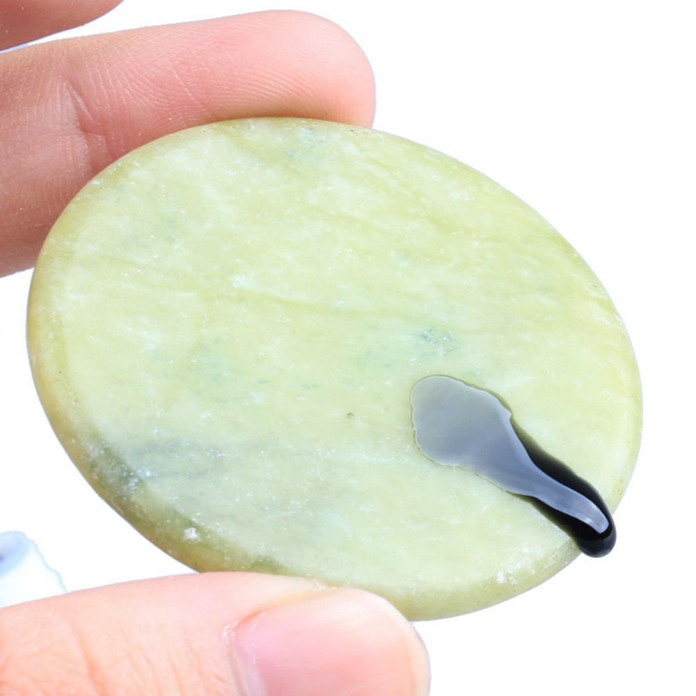 AKOAK 2 Inch Round Eyelash Extension Wide Jade Stone Glue Pallet,Fake Eye lash Makeup Tool AKOAK 2 Inch Round Eyelash Extension Wide Jade Stone Glue Pallet,Fake Eye lash Makeup Tool