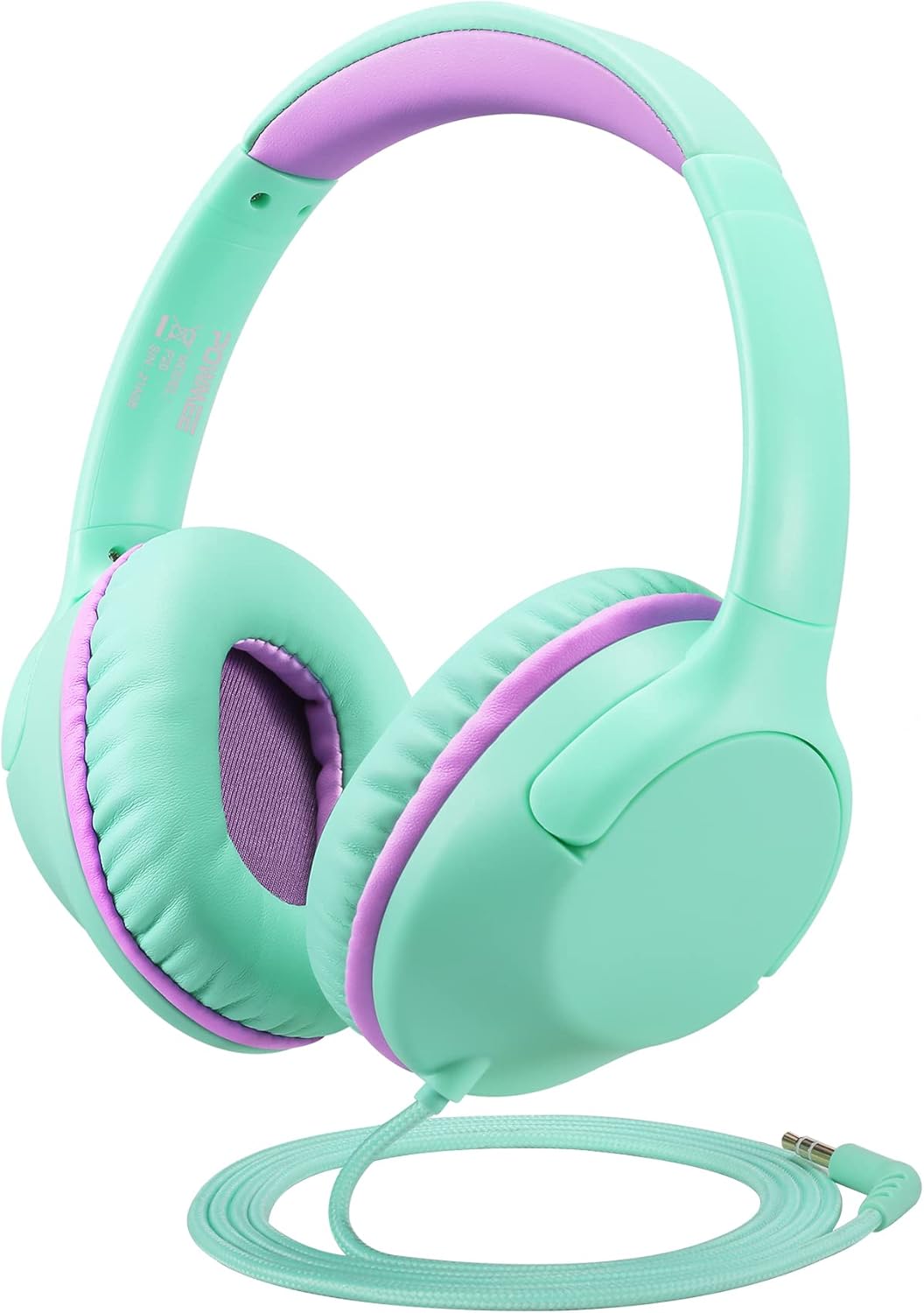 POWMEE Kids Headphones Over-Ear Headphones for Kids/Teens/School with 94dB Volume Limited Adjustable Stereo 3.5MM Jack Wire Cord for Fire Tablets/Travel/PC/Phones(Mint Green) POWMEE Kids Headphones Over-Ear Headphones for Kids/Teens/School with 94dB Volume Limited Adjustable Stereo 3.5MM Jack Wire Cord for Fire Tablets/Travel/PC/Phones(Mint Green)