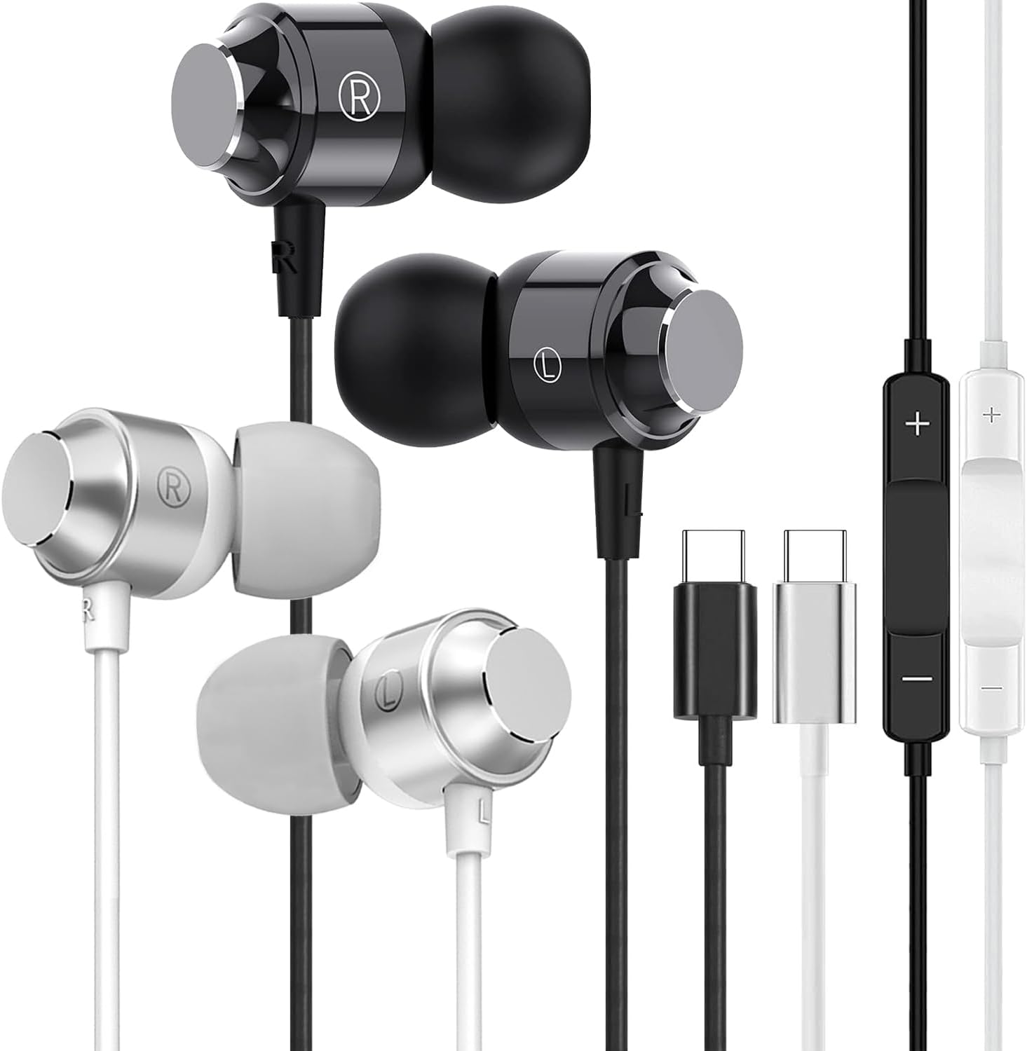 2 Pack USB C Headphones,USB C Wired Earphones with Microphone,Type C Earbuds Compatible with iPhone 15 Pro Max Plus iPad Pro Pixel 8 7 6,Samsung Galaxy S23 Ultra S22 S21 FE S20 A53 A54 2 Pack USB C Headphones,USB C Wired Earphones with Microphone,Type C Earbuds Compatible with iPhone 15 Pro Max Plus iPad Pro Pixel 8 7 6,Samsung Galaxy S23 Ultra S22 S21 FE S20 A53 A54