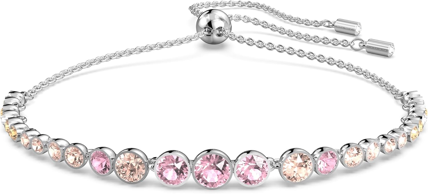Swarovski Emily Tennis Bracelet Jewelry Collection, Clear Crystals, Blue Crystals, Pink Crystals (Amazon Exclusive) Swarovski Emily Tennis Bracelet Jewelry Collection, Clear Crystals, Blue Crystals, Pink Crystals (Amazon Exclusive)