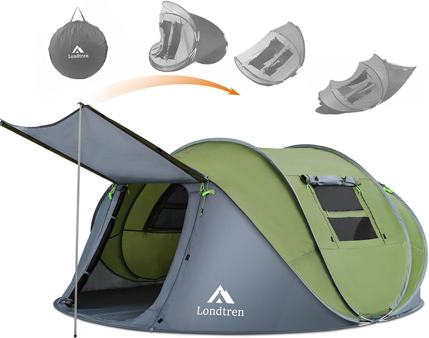 4 Person Easy Pop Up Tent Waterproof Automatic Setup 2 Doors-Instant Family Tents for Camping Hiking & Traveling 4 Person Easy Pop Up Tent Waterproof Automatic Setup 2 Doors-Instant Family Tents for Camping Hiking & Traveling