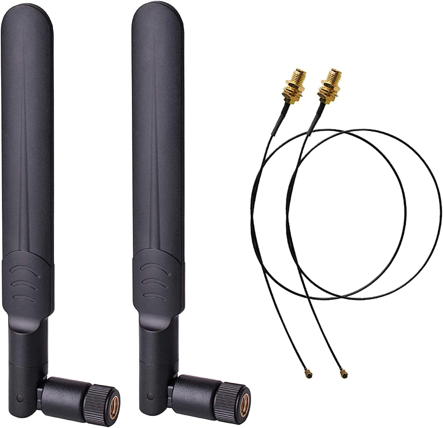 2 x 8dBi 2.4GHz 5GHz 5.8GHz Dual Band WiFi RP-SMA Male Antenna+2 x 35CM U.FL/IPEX to RP SMA Female Pigtail Cable for Mini PCIe Card Wireless Routers PC Repeater Desktop FPV UAV Drone PS4 Build 2 x 8dBi 2.4GHz 5GHz 5.8GHz Dual Band WiFi RP-SMA Male Antenna+2 x 35CM U.FL/IPEX to RP SMA Female Pigtail Cable for Mini PCIe Card Wireless Routers PC Repeater Desktop FPV UAV Drone PS4 Build