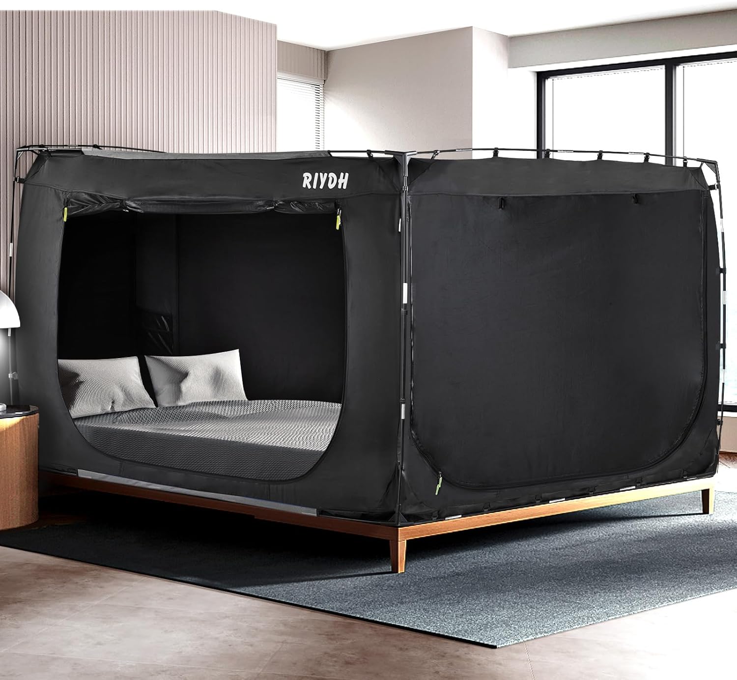 Bed Tent Bed Canopy King Size Tents for Adult and Kids- Portable Dream Tent Indoor Sleeping Tents 70% Blackout with 3 Doors Breathable Big Space Tents Bed Tent Bed Canopy King Size Tents for Adult and Kids- Portable Dream Tent Indoor Sleeping Tents 70% Blackout with 3 Doors Breathable Big Space Tents