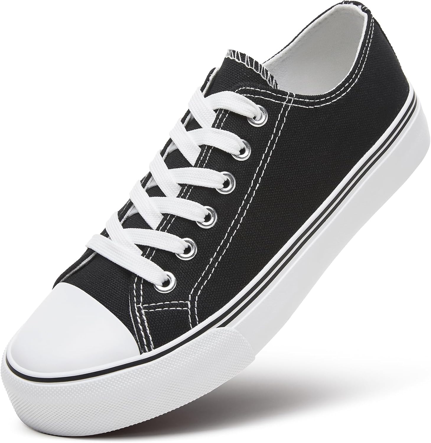 ZGR Womens Low Top Canvas Shoes,Lace up Canvas Sneakers,Casual White Tennis Walking Shoes ZGR Womens Low Top Canvas Shoes,Lace up Canvas Sneakers,Casual White Tennis Walking Shoes
