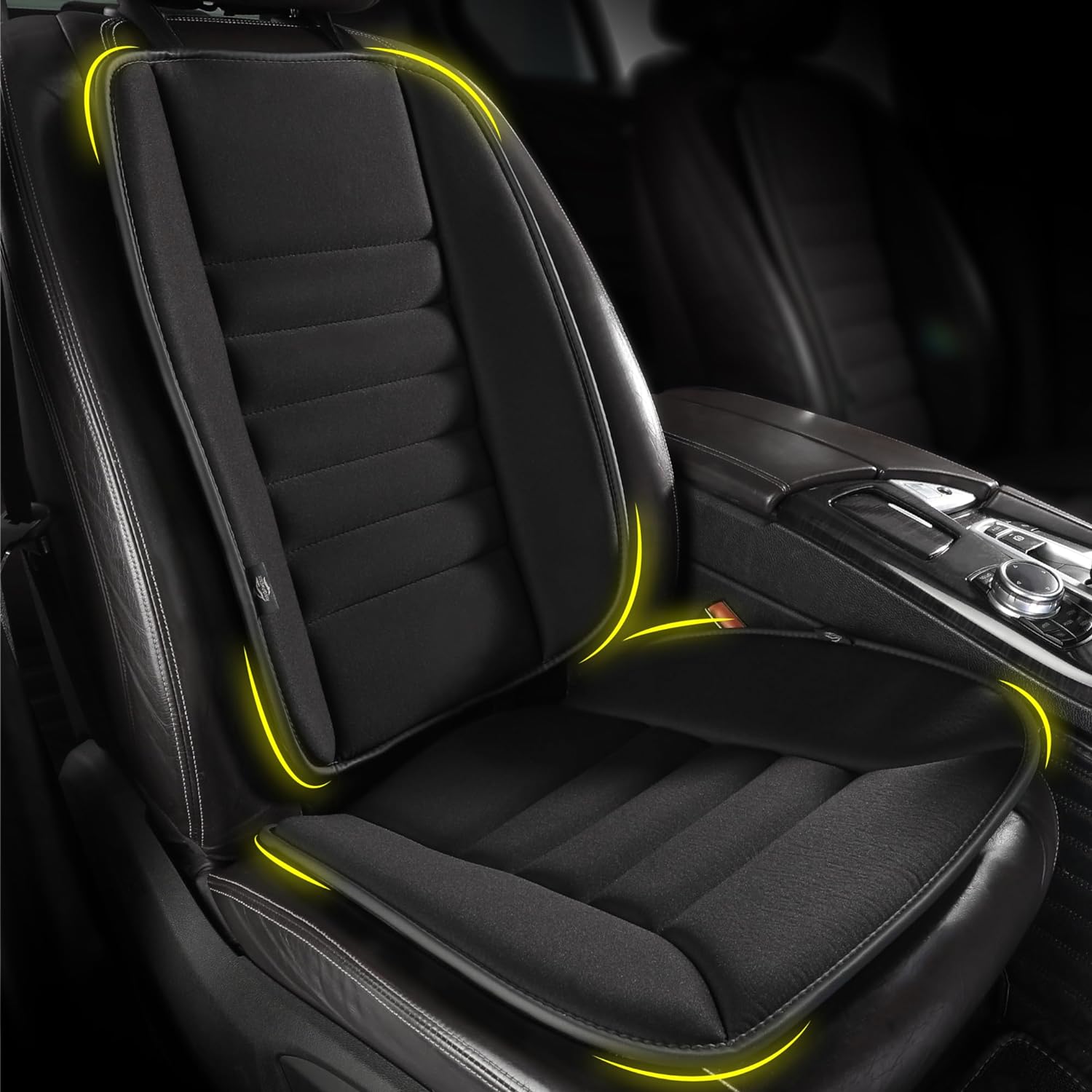 kingphenix Car Seat Cushion with Back Support Pillow: Enhanced Comfort Memory Foam Design for Pain Relief, Ideal for Drivers and Office Use – Ergonomic Lumbar Comfort for Long Sitting – Black kingphenix Car Seat Cushion with Back Support Pillow: Enhanced Comfort Memory Foam Design for Pain Relief, Ideal for Drivers and Office Use – Ergonomic Lumbar Comfort for Long Sitting – Black