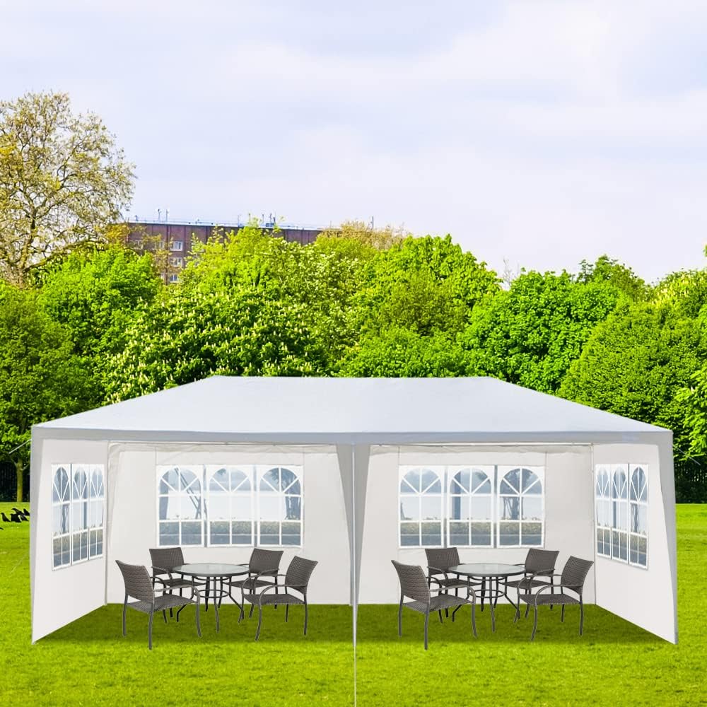 10’x20′ Outdoor Party Tent,Canopy Tent with 4 Removable Sidewalls,Heavy Duty Tents for Parties Events,Waterproof Canopy Patio Wedding Gazebo (Old White) 10’x20′ Outdoor Party Tent,Canopy Tent with 4 Removable Sidewalls,Heavy Duty Tents for Parties Events,Waterproof Canopy Patio Wedding Gazebo (Old White)