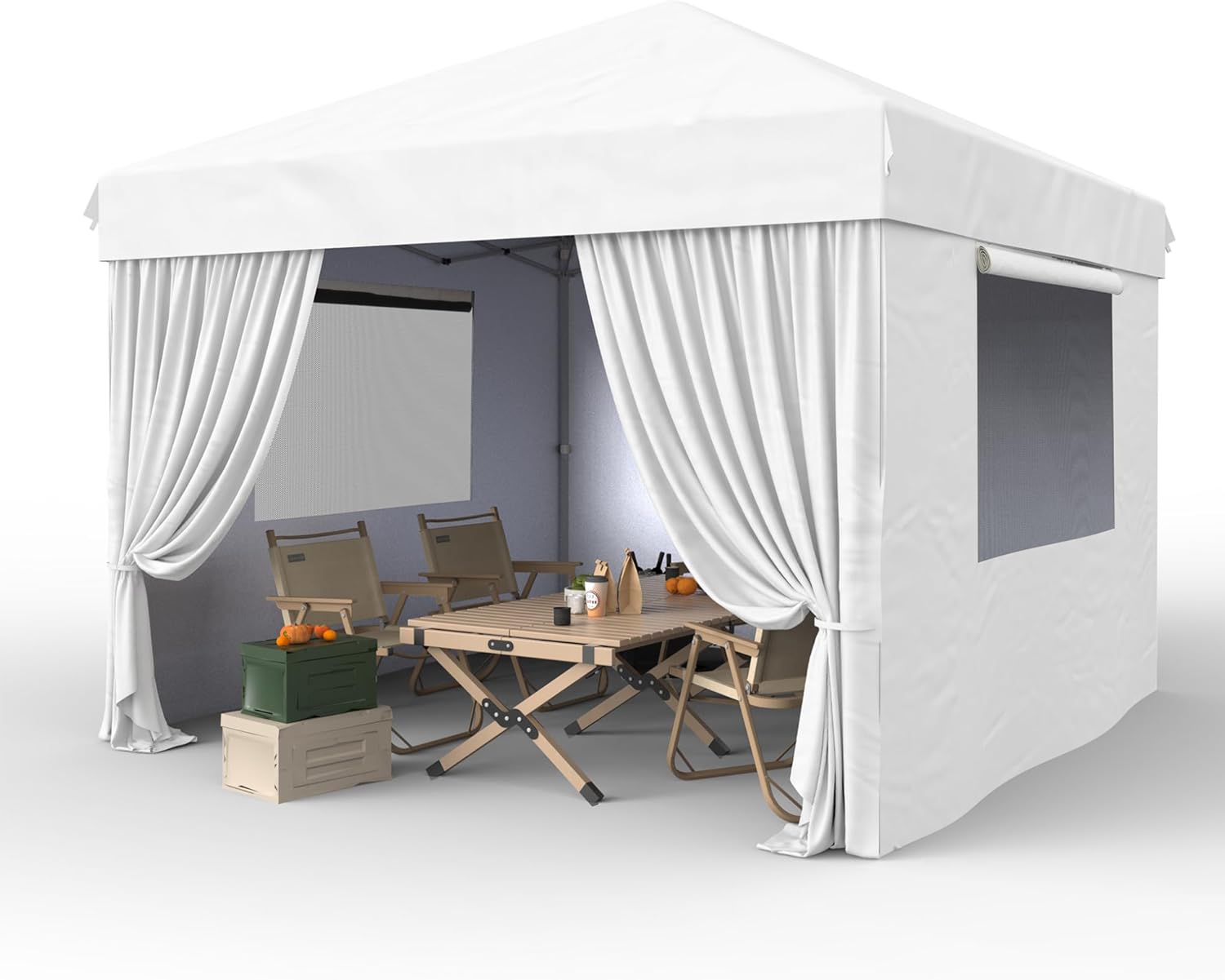 10’x10′ Pop Up Canopy – Waterproof & UV-Resistant Outdoor Canopy with Center Lock and 4 Sidewalls, for Picnics, Camping, Beach, and Outdoor Gatherings, White 10’x10′ Pop Up Canopy – Waterproof & UV-Resistant Outdoor Canopy with Center Lock and 4 Sidewalls, for Picnics, Camping, Beach, and Outdoor Gatherings, White