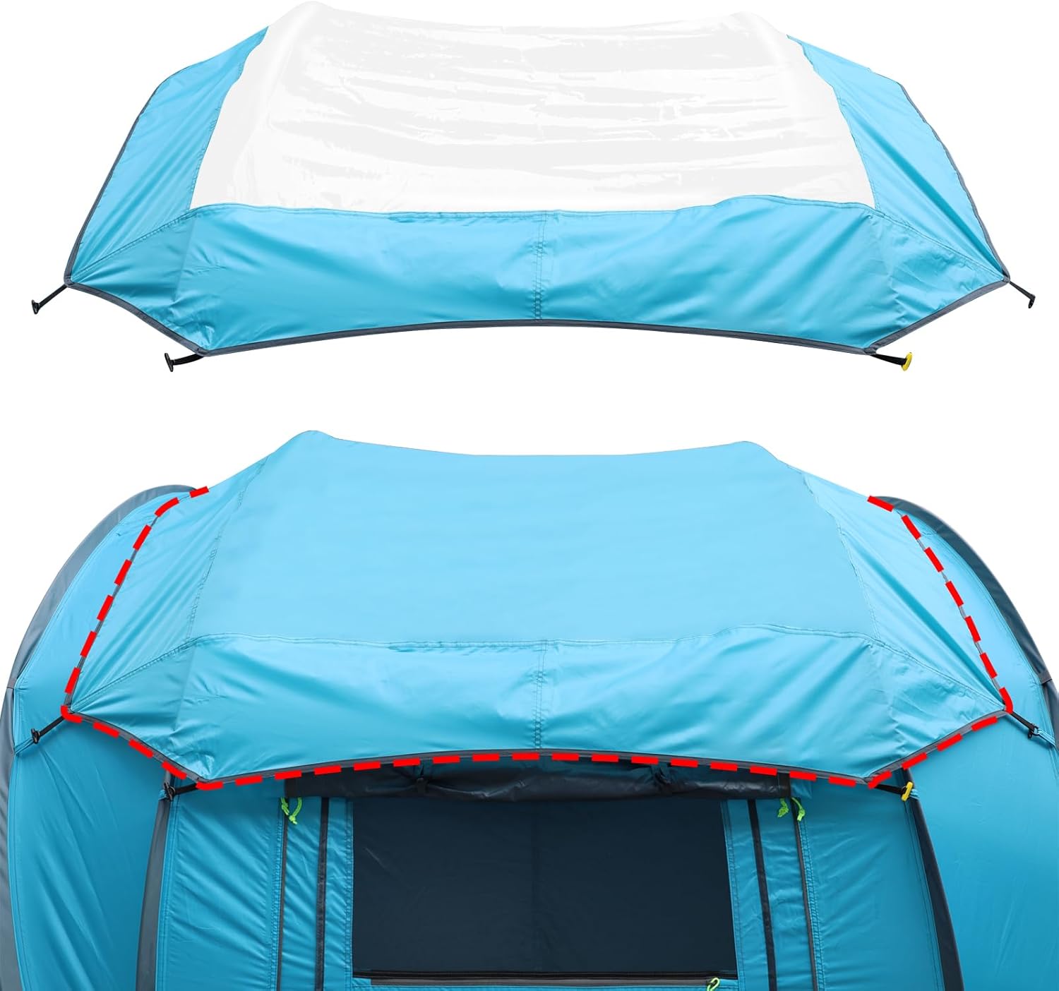 Transparent Tent Tarp Replacement for Ayamaya 4 Person Pop up Tent,Clear Part of Camping Rain Tarp Over Tent 3.7 * 3.4ft,Wide Field of View in Rainy Days/Moonlit Night/Stargazing/Beach/Camping Transparent Tent Tarp Replacement for Ayamaya 4 Person Pop up Tent,Clear Part of Camping Rain Tarp Over Tent 3.7 * 3.4ft,Wide Field of View in Rainy Days/Moonlit Night/Stargazing/Beach/Camping