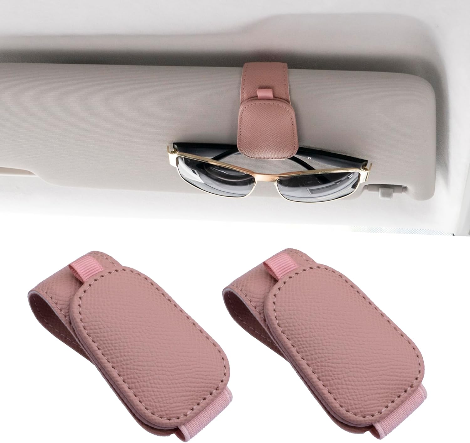 Yuoyar 2 Packs Magnetic Sunglass Holder for Car Visor – Sunglasses Clip for Car Visor Universal Fit for Different Size Eyeglasses – Convenient Interior Car Accessories (2, Pink) Yuoyar 2 Packs Magnetic Sunglass Holder for Car Visor – Sunglasses Clip for Car Visor Universal Fit for Different Size Eyeglasses – Convenient Interior Car Accessories (2, Pink)