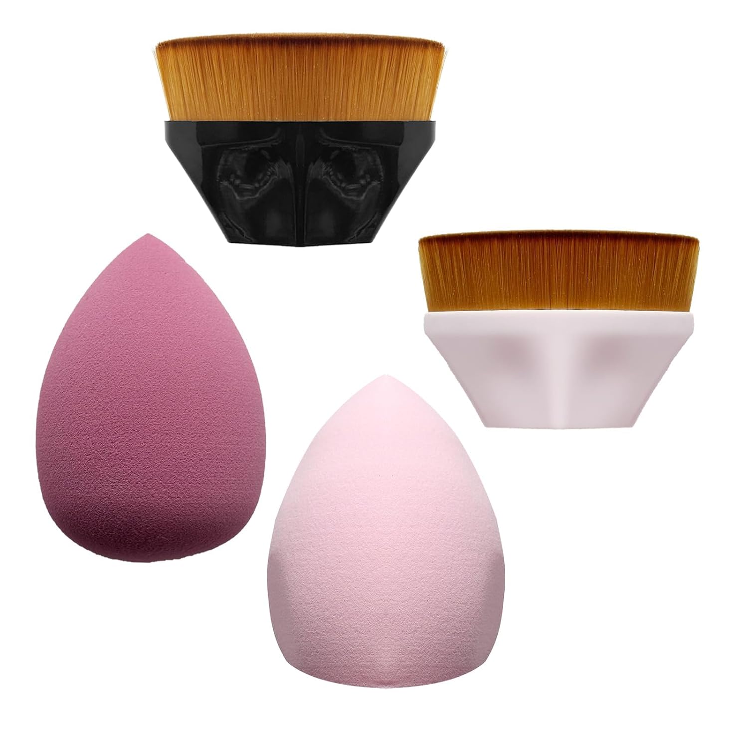 2 Pieces Foundation Brushes, 2 Pieces Set of Makeup Sponges Petal Shape Soft Touch Makeup Brushes Suitable for Cream or Mixed Liquid Cosmetics 2 Pieces Foundation Brushes, 2 Pieces Set of Makeup Sponges Petal Shape Soft Touch Makeup Brushes Suitable for Cream or Mixed Liquid Cosmetics