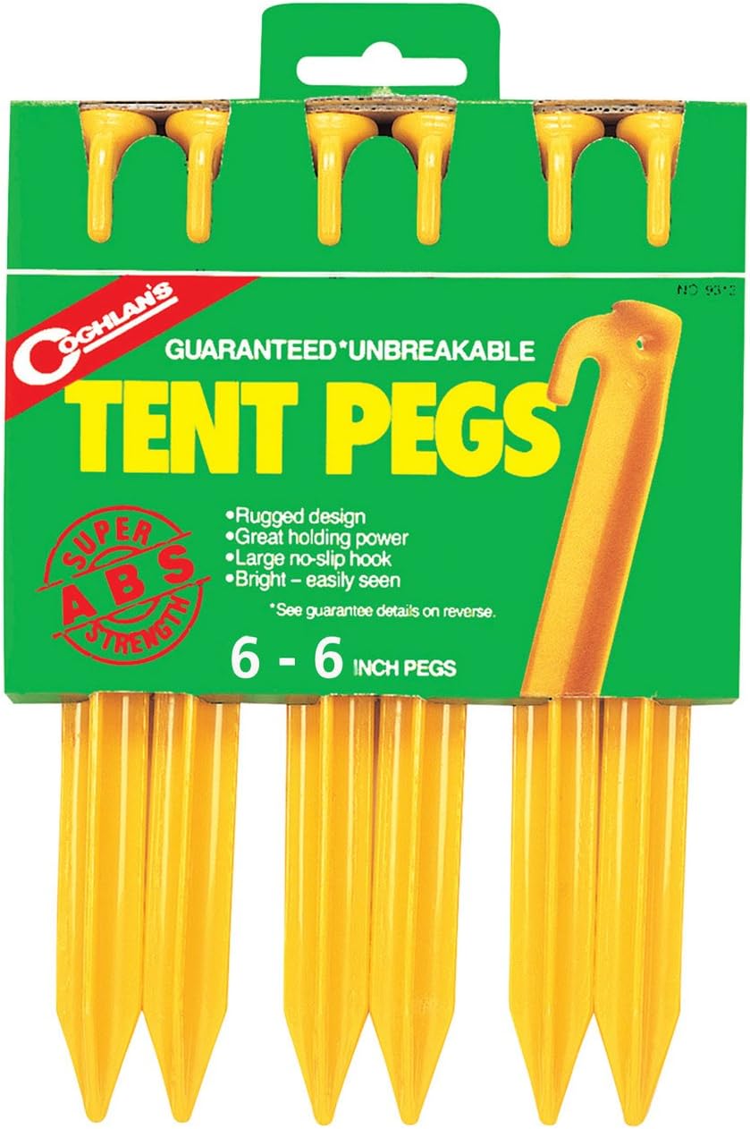ABS Tent Pegs – 6″ – 6 Pack ABS Tent Pegs – 6″ – 6 Pack
