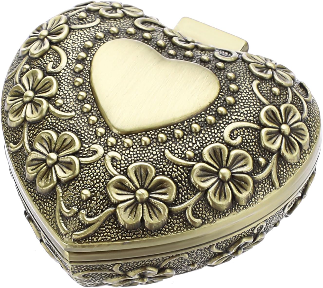 Hipiwe Vintage Heart Shape Jewelry Box – Small Antique Ring/Earrings/Necklace Storage Organizer Case, Metal Treasure Chest Trinket Keepsake Gift Box for Women And Girls,Bronze Hipiwe Vintage Heart Shape Jewelry Box – Small Antique Ring/Earrings/Necklace Storage Organizer Case, Metal Treasure Chest Trinket Keepsake Gift Box for Women And Girls,Bronze