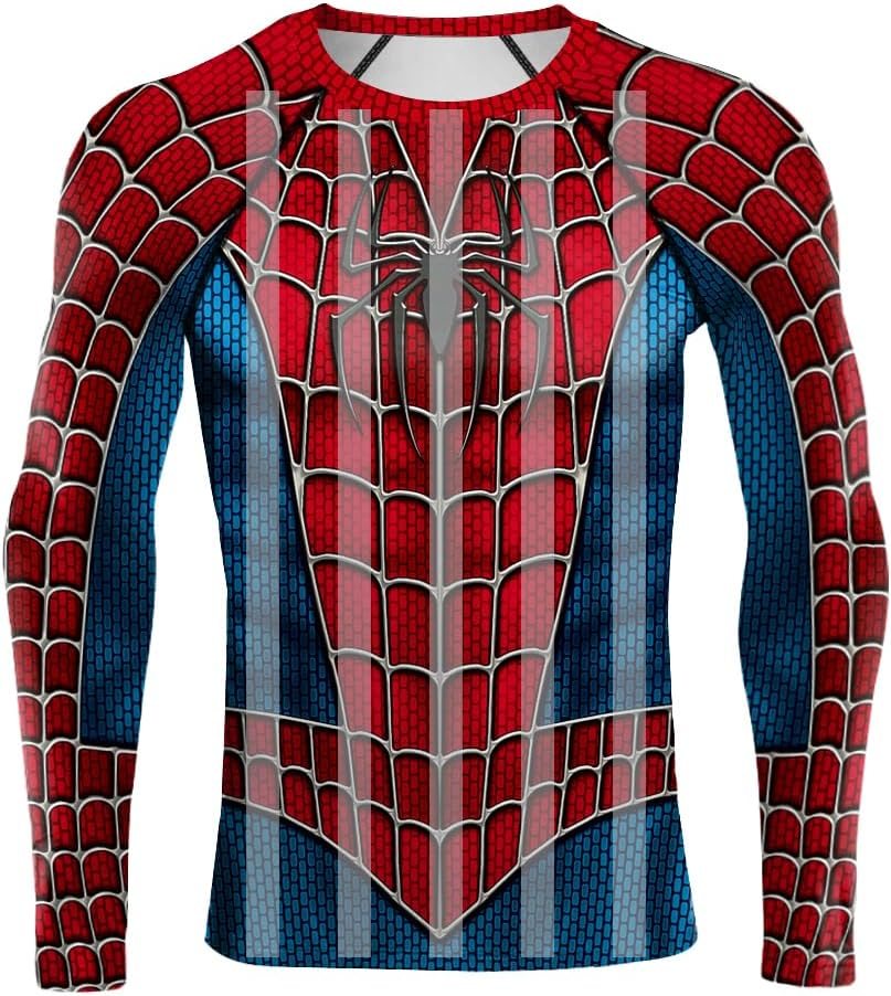 Mens Super Hero Base Layer Underwear, Cool Dry Long Sleeve Compression Shirt, Sportness Sweatshirt Mens Super Hero Base Layer Underwear, Cool Dry Long Sleeve Compression Shirt, Sportness Sweatshirt