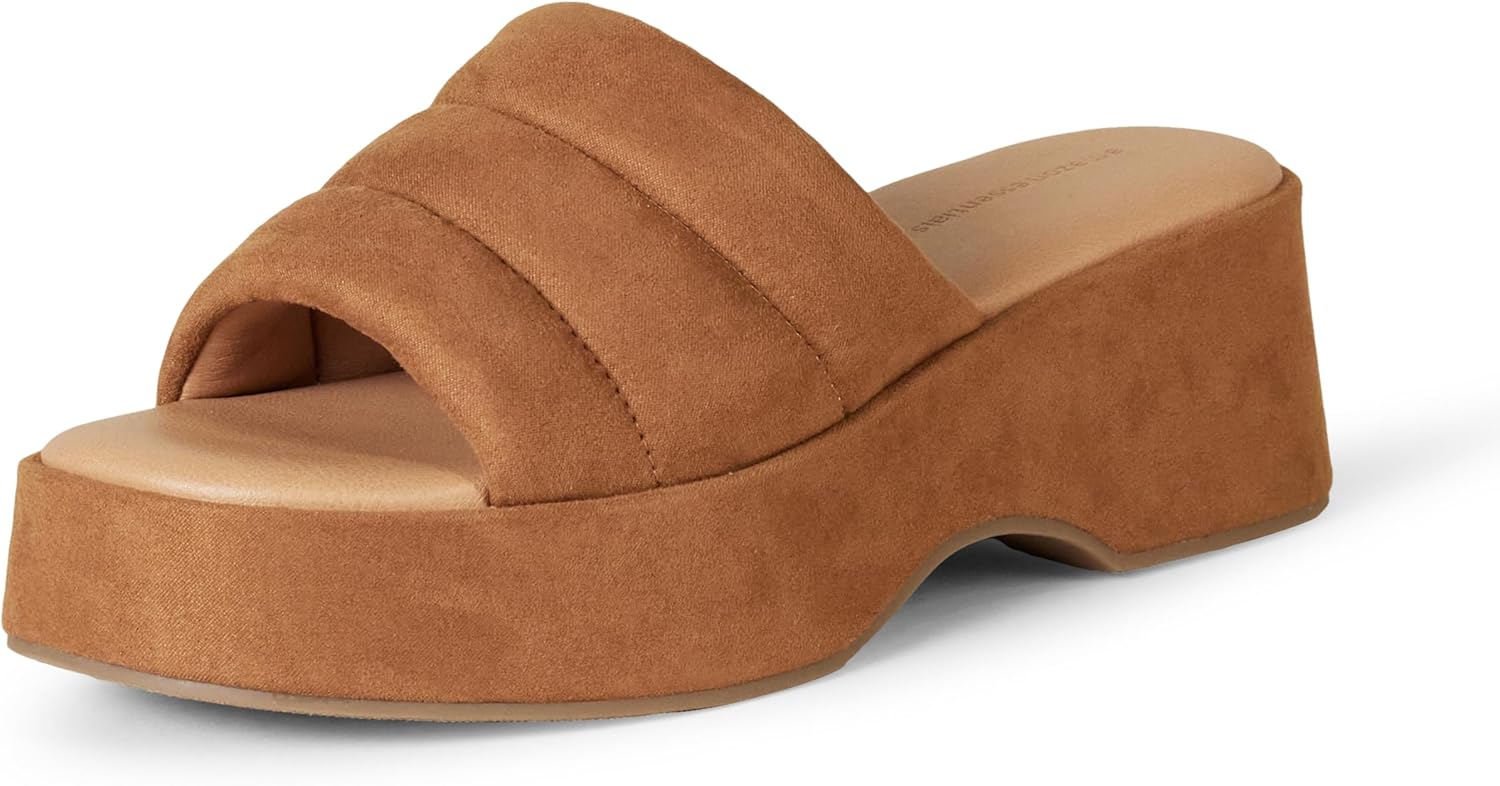 Amazon Essentials Women’s Platform Slide On Sandal Amazon Essentials Women’s Platform Slide On Sandal