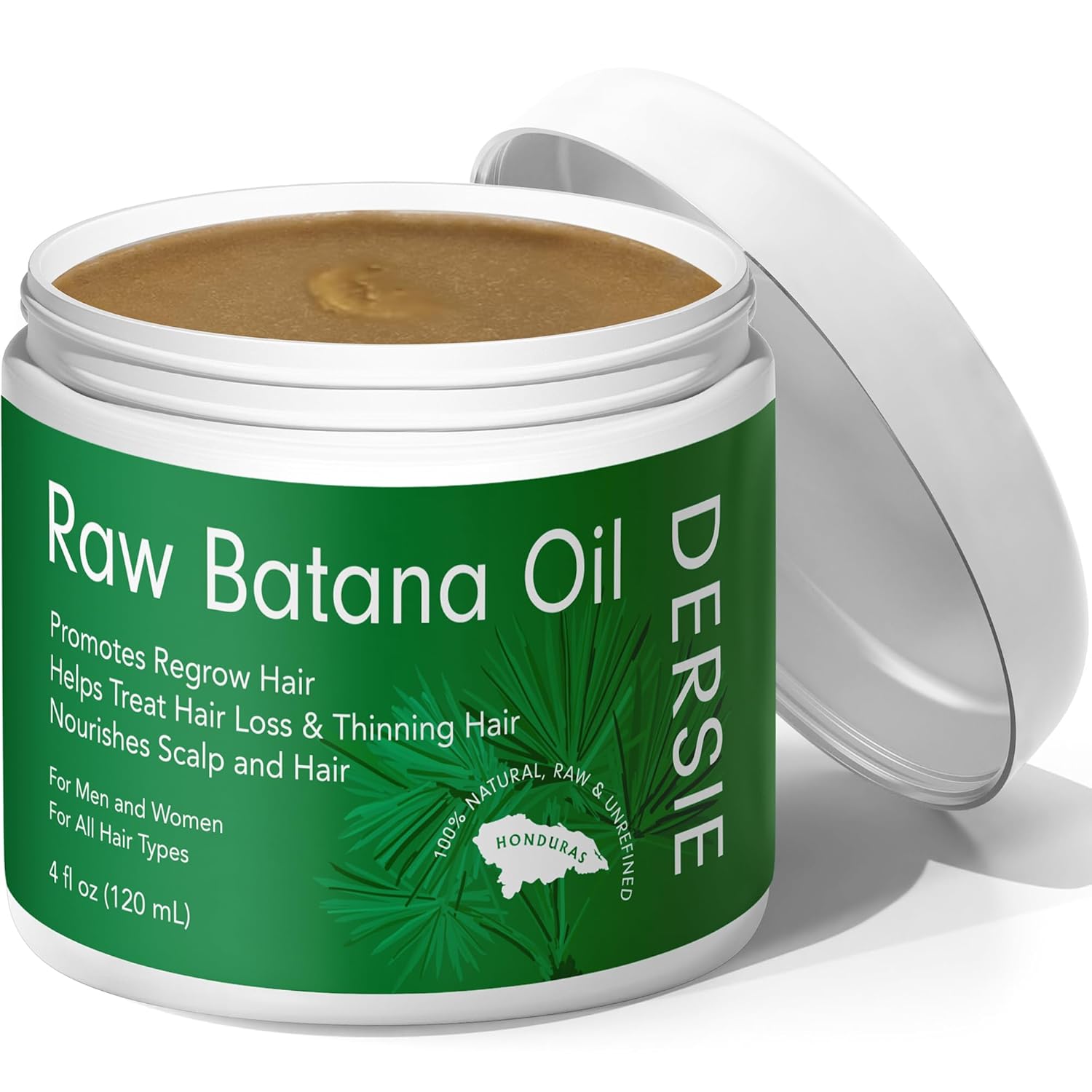 Raw Batana Oil for Hair Growth: Unrefined Solid Batana Oil Sourced from Honduras – 100% Pure & Organic Approved by Dr Sebi – Promotes Thicker & Stronger Hair for Women & Men (4 FL OZ) Raw Batana Oil for Hair Growth: Unrefined Solid Batana Oil Sourced from Honduras – 100% Pure & Organic Approved by Dr Sebi – Promotes Thicker & Stronger Hair for Women & Men (4 FL OZ)