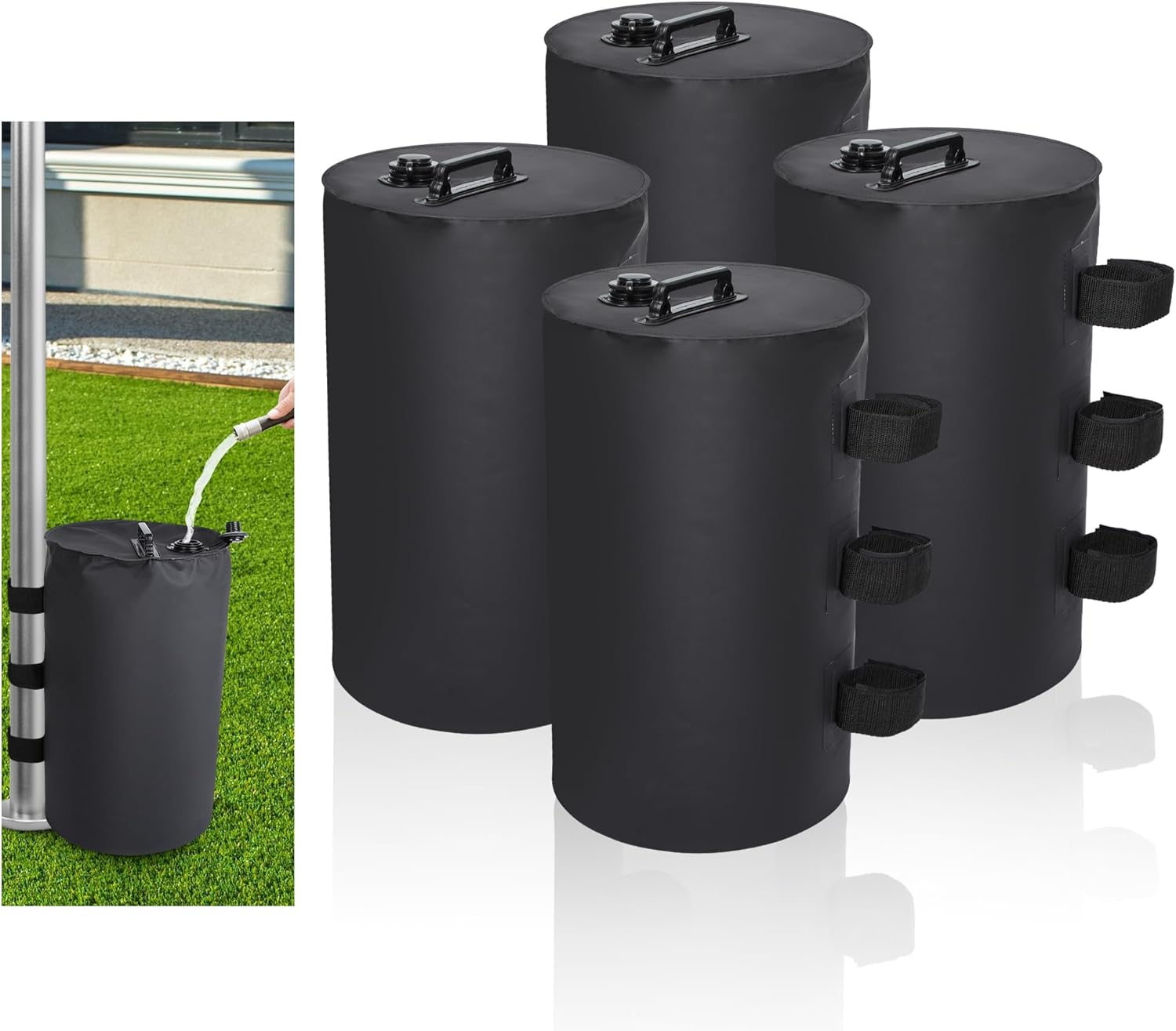 4-Pack Canopy Water Weight Bag, 88 LBS, 20 L Black Water Tent Weights, Leg Weights for Pop Up Canopy, Sandbags Tents, Strong Windproof for Pop up Canopy, Gazebo, Shelter, Durable, Easy to Store & Use 4-Pack Canopy Water Weight Bag, 88 LBS, 20 L Black Water Tent Weights, Leg Weights for Pop Up Canopy, Sandbags Tents, Strong Windproof for Pop up Canopy, Gazebo, Shelter, Durable, Easy to Store & Use