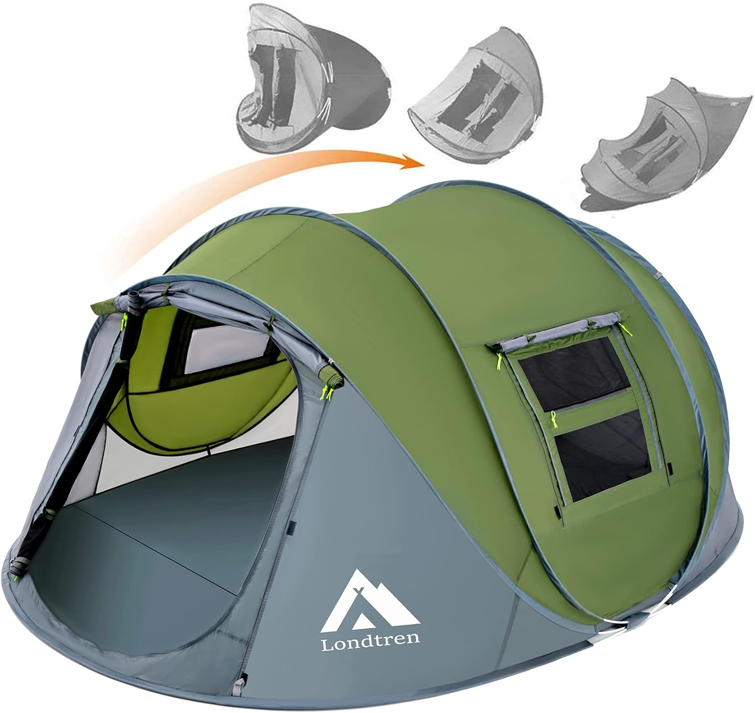 4 Person Easy Pop Up Tent Waterproof Automatic Setup 2 Doors-Instant Family Tents for Camping Hiking & Traveling 4 Person Easy Pop Up Tent Waterproof Automatic Setup 2 Doors-Instant Family Tents for Camping Hiking & Traveling