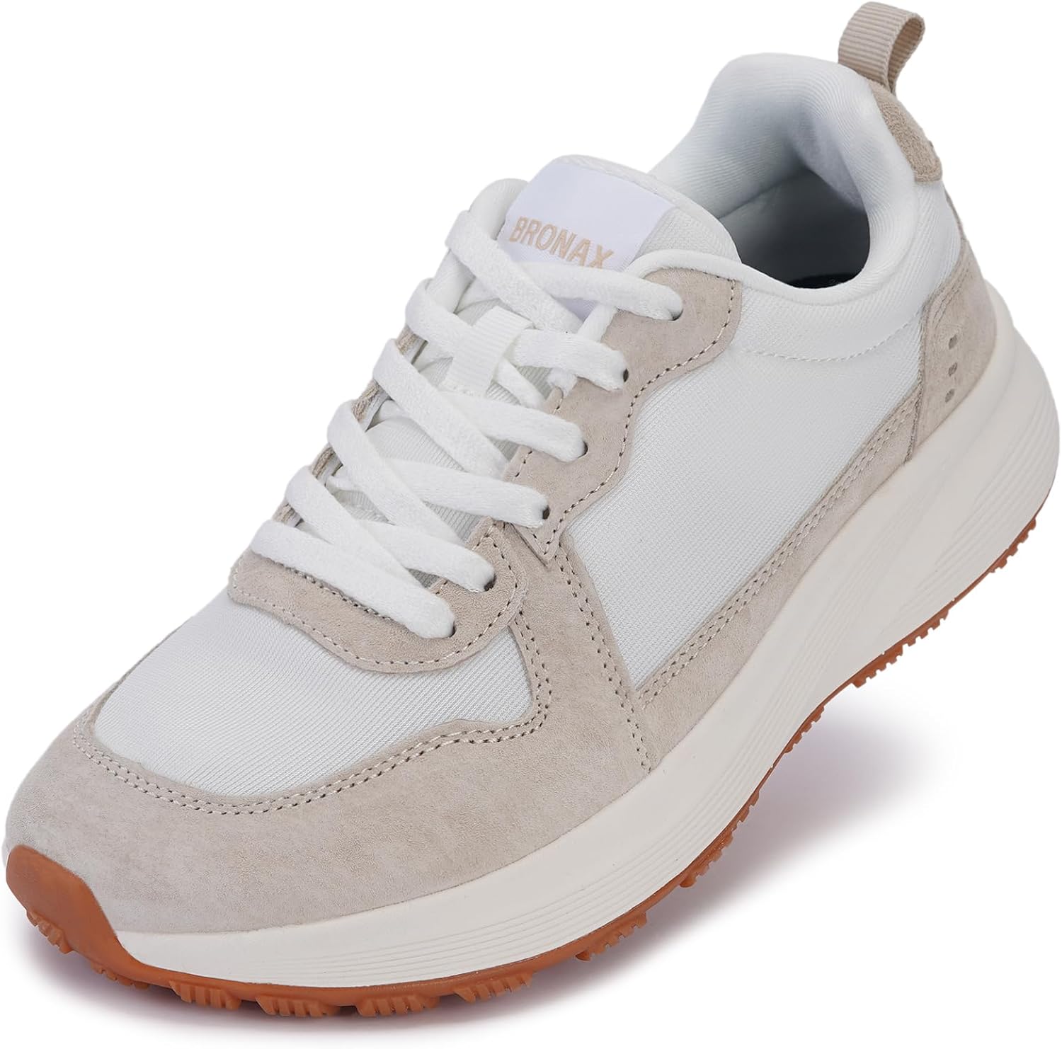 BRONAX Womens Wide Toe Box Athletic Casual Shoes | Suede-Detail Classic Design Sneakers BRONAX Womens Wide Toe Box Athletic Casual Shoes | Suede-Detail Classic Design Sneakers