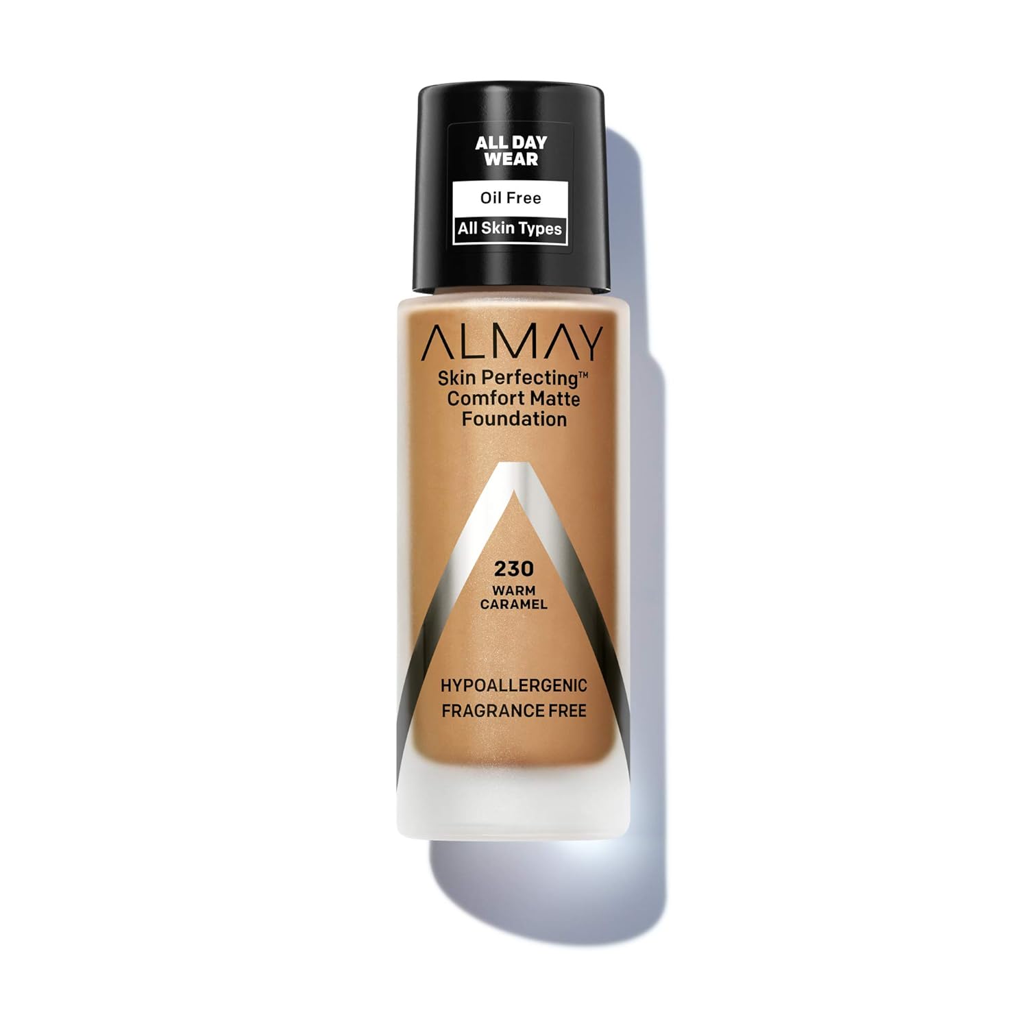 Almay Skin Perfecting Comfort Matte Foundation, Hypoallergenic, Cruelty Free, -Fragrance-Free, Dermatologist Tested Liquid Makeup, Warm Caramel, 1 Fluid Ounce Almay Skin Perfecting Comfort Matte Foundation, Hypoallergenic, Cruelty Free, -Fragrance-Free, Dermatologist Tested Liquid Makeup, Warm Caramel, 1 Fluid Ounce
