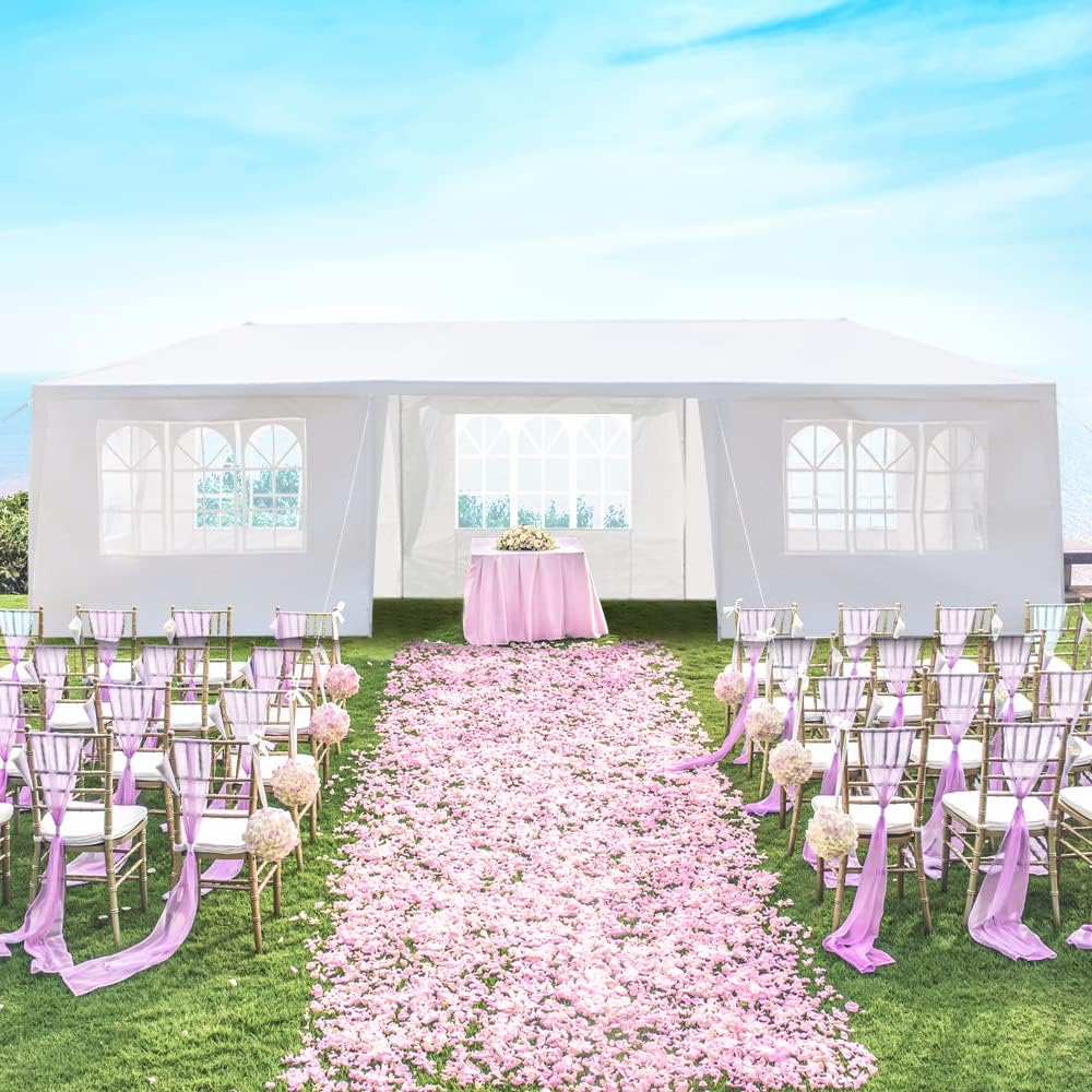 10×30 Party Tents for Parties, Outdoor Canopy Tent with 7 Removable Sidewalls for Wedding, Outdoor Events, Patio, Gazebo Shelter, White 10×30 Party Tents for Parties, Outdoor Canopy Tent with 7 Removable Sidewalls for Wedding, Outdoor Events, Patio, Gazebo Shelter, White
