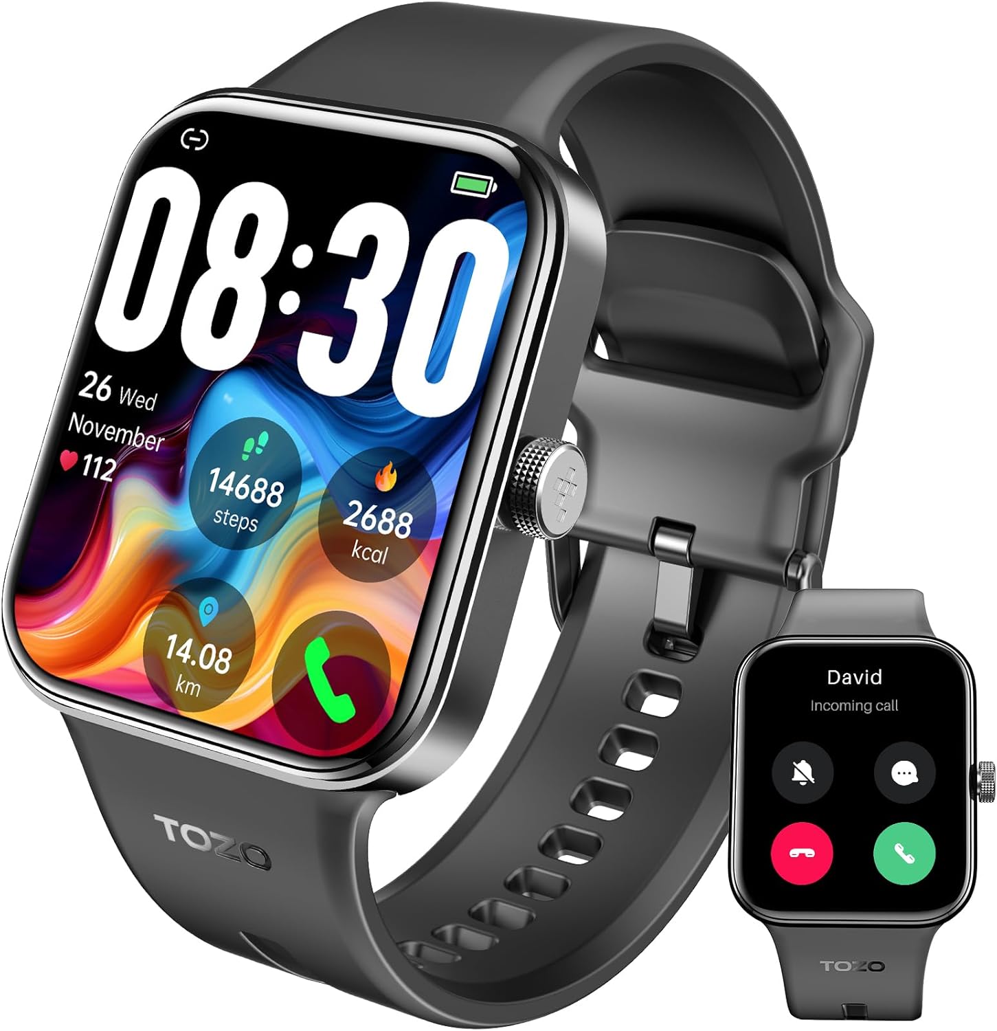 TOZO S4 AcuFit One Smart Watch 1.78″ AMOLED Ultra-Clear Screen for Men Women, Call/Answer Fitness Tracker, Heart Rate Sleep Blood Oxygen Monitor IP68 Waterproof for iOS 11.0+ Android 9.0+ Black TOZO S4 AcuFit One Smart Watch 1.78″ AMOLED Ultra-Clear Screen for Men Women, Call/Answer Fitness Tracker, Heart Rate Sleep Blood Oxygen Monitor IP68 Waterproof for iOS 11.0+ Android 9.0+ Black