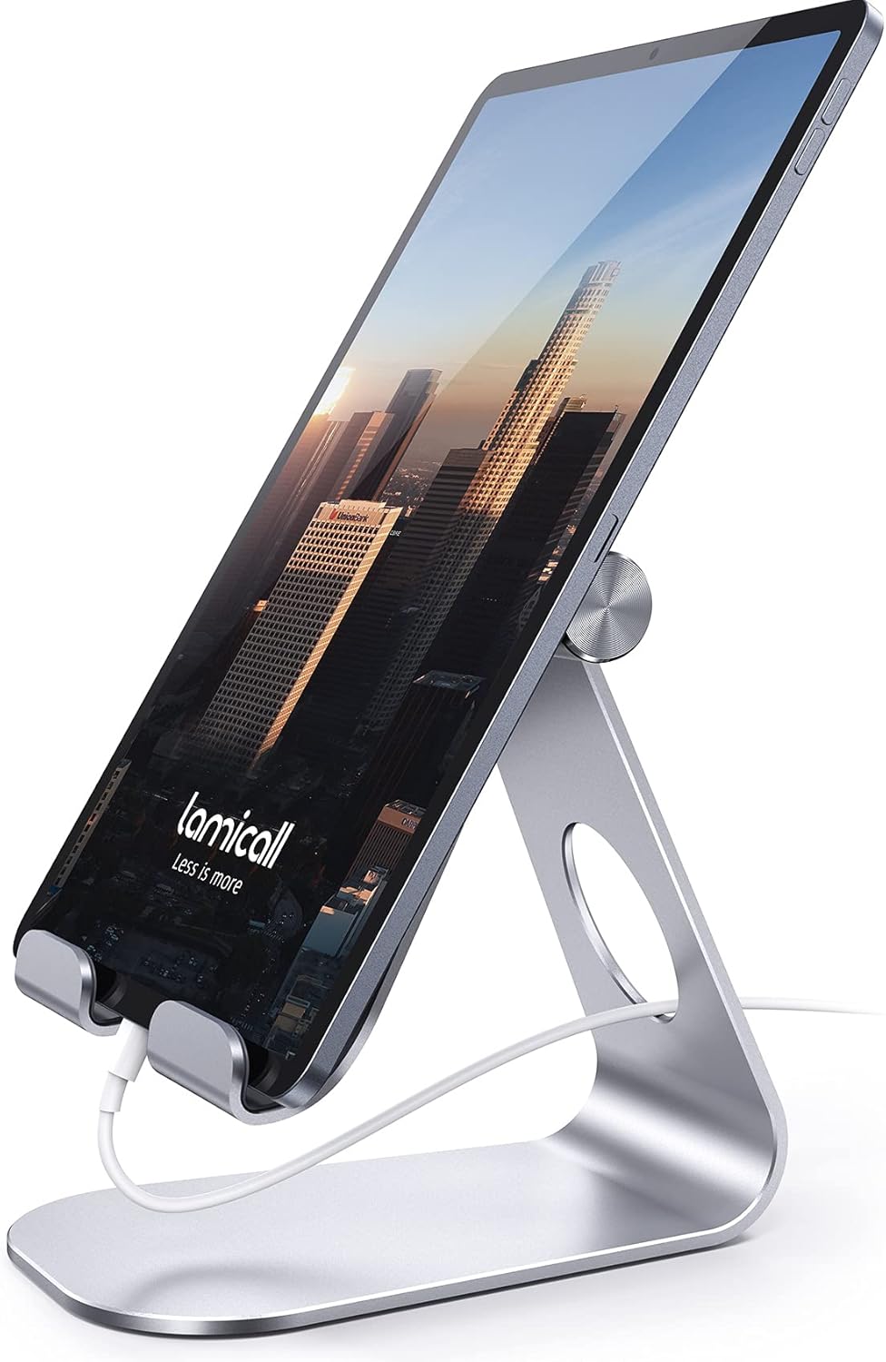 Lamicall Tablet Stand, Adjustable Tablet Holder – Desktop Stand Dock Holder Compatible with 4-13″ Tablet Such as iPad Pro 11, 9.7, 10.5, 12.9 Air Mini 4 3 2, Kindle, Nexus, Tab, Silver Lamicall Tablet Stand, Adjustable Tablet Holder – Desktop Stand Dock Holder Compatible with 4-13″ Tablet Such as iPad Pro 11, 9.7, 10.5, 12.9 Air Mini 4 3 2, Kindle, Nexus, Tab, Silver