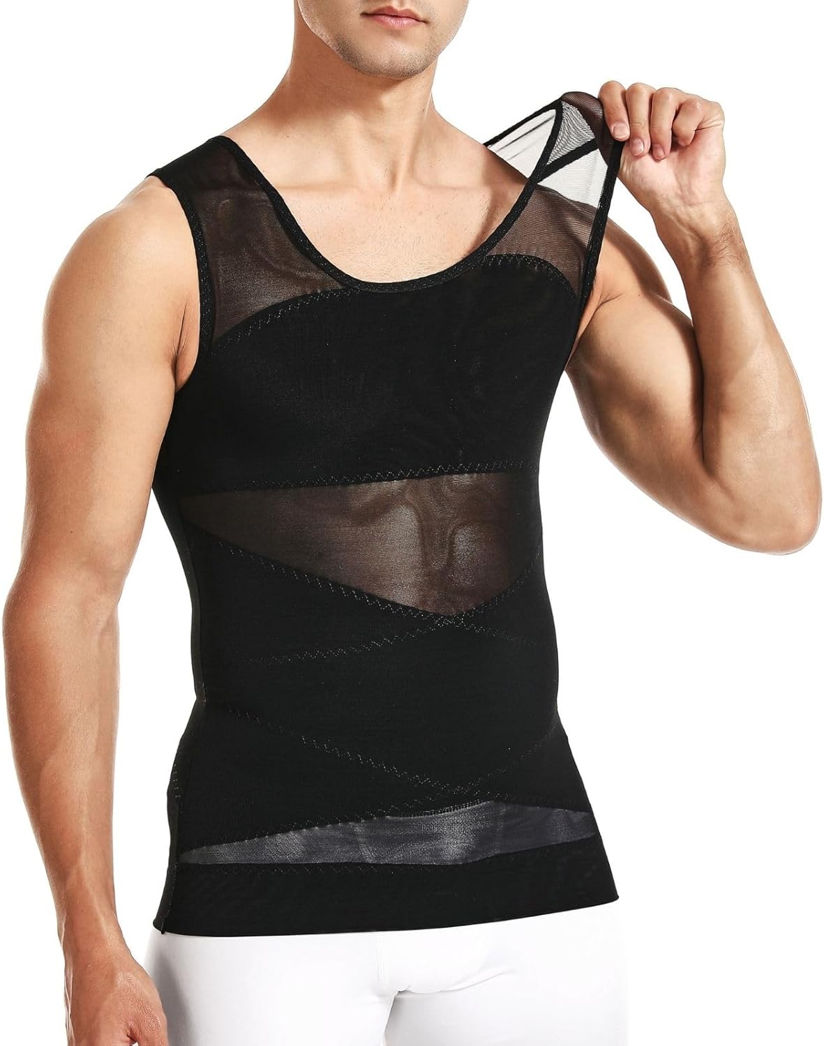 Men’s Chest Compression Shapewear, Body Shaper Slimming Vest Tight Tummy Underwear Tank Top Men’s Chest Compression Shapewear, Body Shaper Slimming Vest Tight Tummy Underwear Tank Top