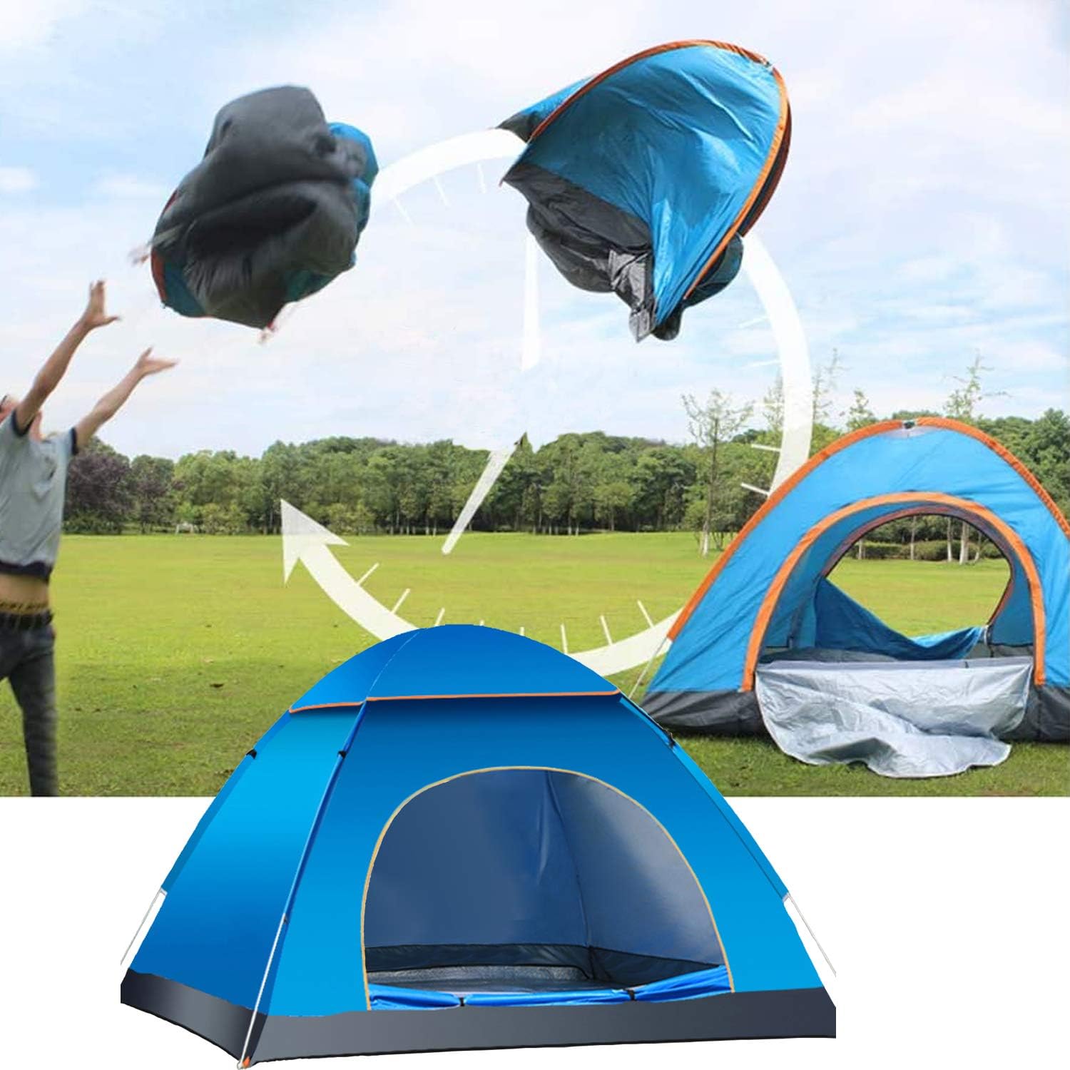 2 Person Instant Pop Up Lightweight Camping Tent, Outdoor Easy Set Up Automatic Family Travel Tent,Portable Backpacking Ultralight Waterproof Windproof Anti-UV Sun Shelter Tent… 2 Person Instant Pop Up Lightweight Camping Tent, Outdoor Easy Set Up Automatic Family Travel Tent,Portable Backpacking Ultralight Waterproof Windproof Anti-UV Sun Shelter Tent…